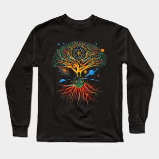 manifestation colorful tree Long Sleeve T-Shirt